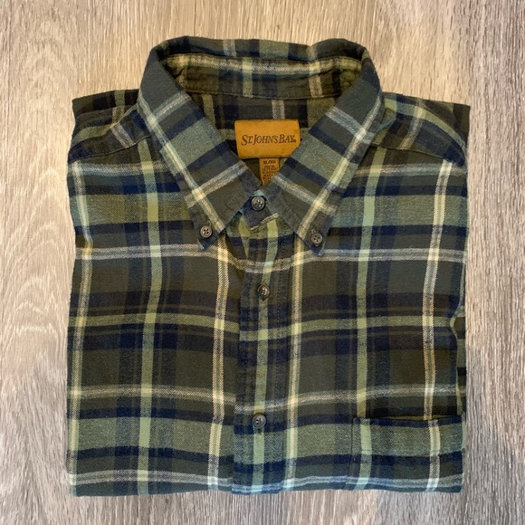 Shirts Mens Green Flannel Long Sleeve Shirt Poshmark